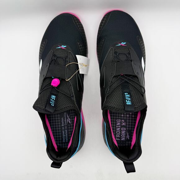 Reebok Mens Nano X3 Froning Sneaker US 12 EU 45.5 Black Pink Athletic NIB - Picture 10 of 12